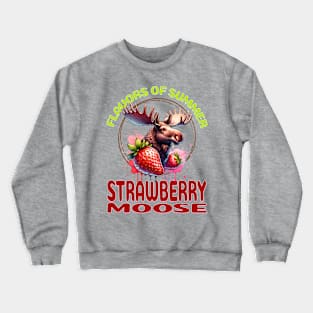 Flavors of Summer: Strawberry Moose Crewneck Sweatshirt